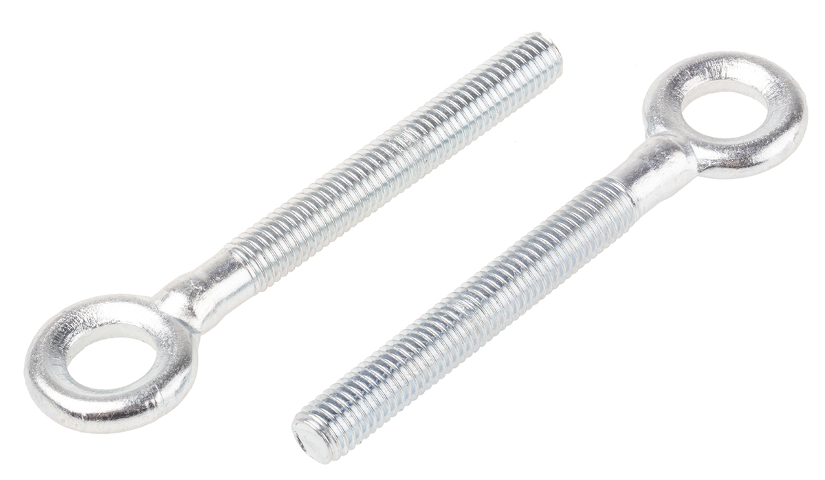 RS PRO Carbon Steel Anchor Bolt M10 x 108mm, 10mm Fixing Hole