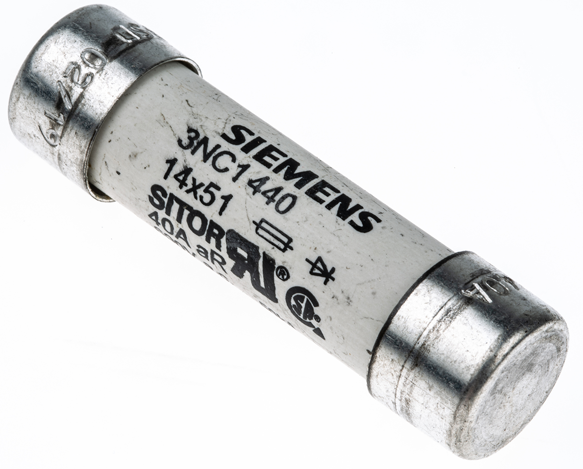 Siemens 40A Cartridge Fuse, 14 x 51mm