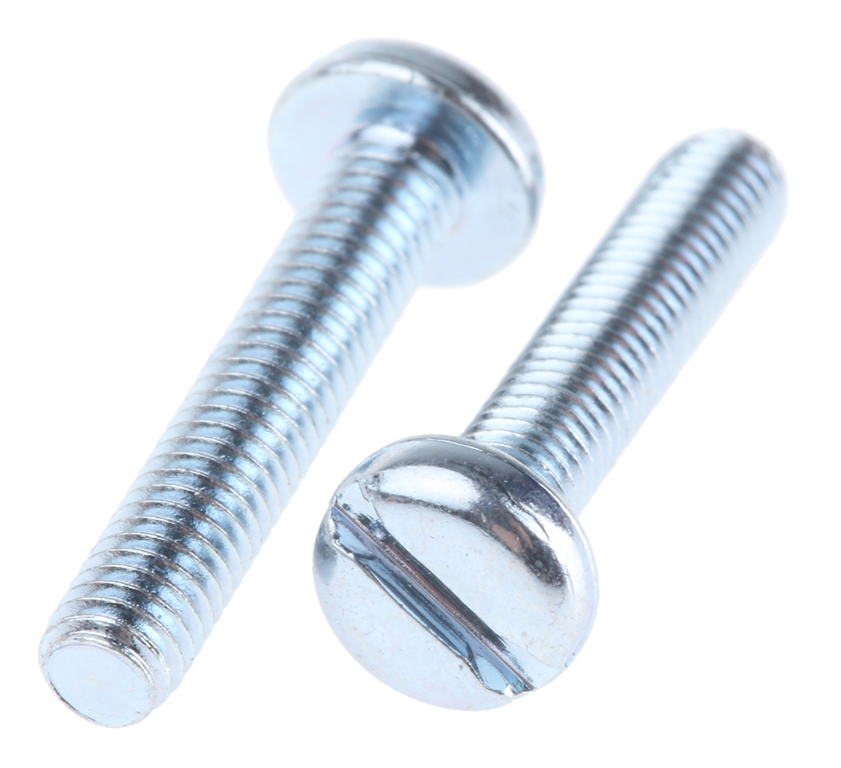 RS PRO Slot M3 Pan Steel Machine Screws DIN 85 x 16.0mm