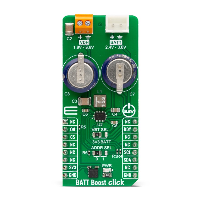 MikroElektronika Add-On Board Boost Controller for CR2032 for mikroBUS Socket