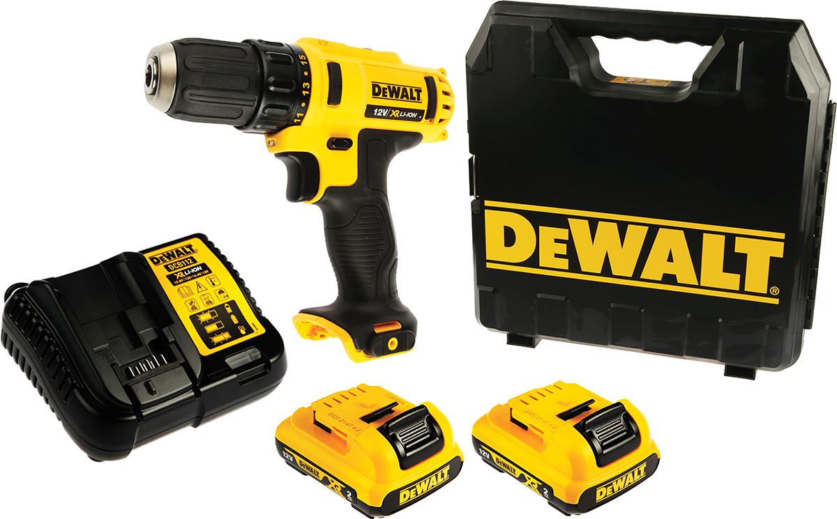 DeWALT DCD Keyless 10.8V Cordless Drill Driver Li-Ion, Euro Plug