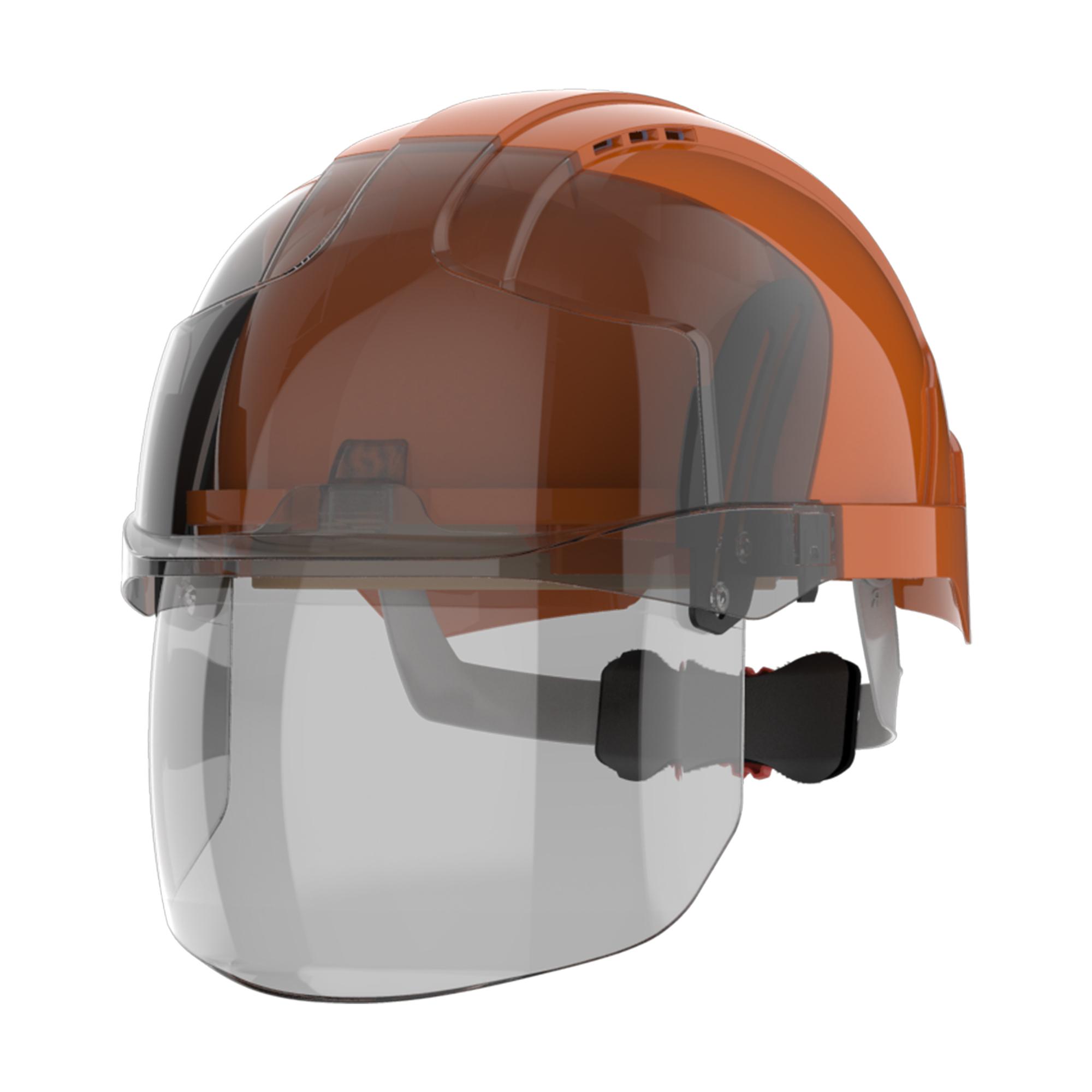 JSP EVOVISTAshield Orange Safety Helmet, AdjustableVentilated