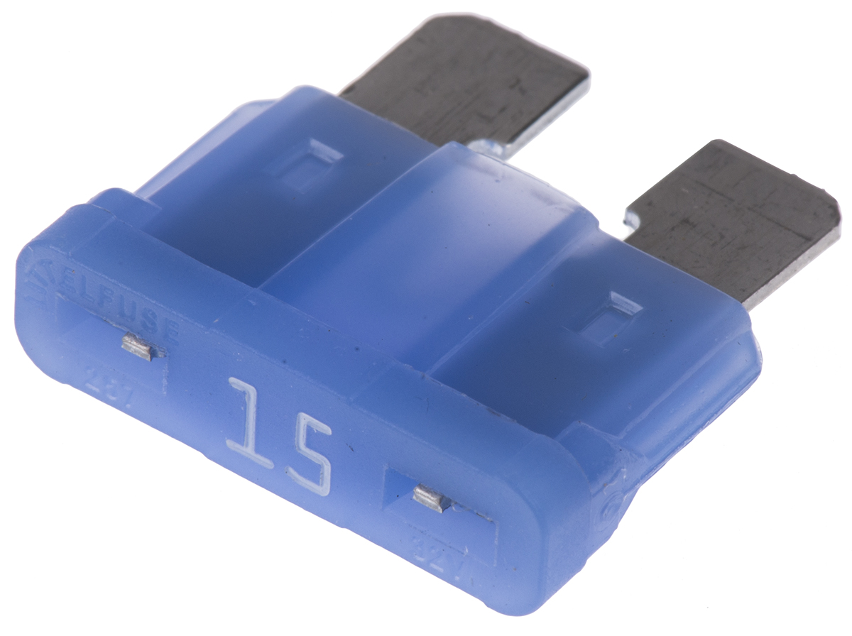 Littelfuse 15A Blue Blade Car Fuse, 32V dc