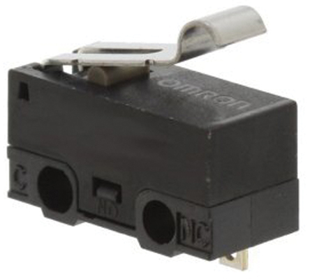 Omron Simulated Roller Lever Micro Switch, Solder Terminal, 100 mA @ 30 V dc, SPDT, IP40