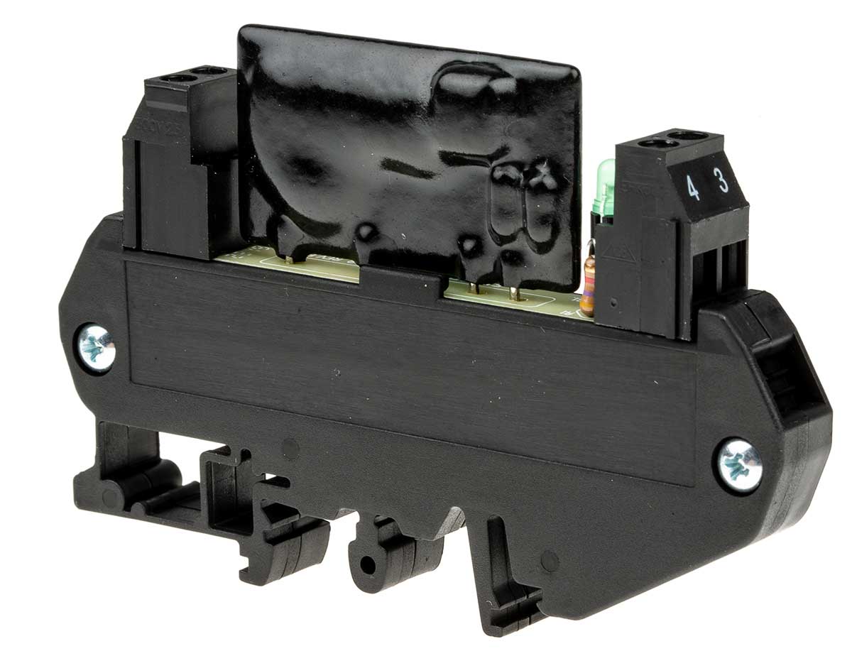 Sensata Crydom DRA1-CX Series Solid State Interface Relay, 32 V dc Control, 5 A rms Load, DIN Rail Mount