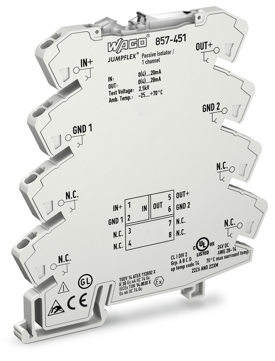 WAGO Signal Conditioner, Current Input, Current Output, ATEX, IECEx
