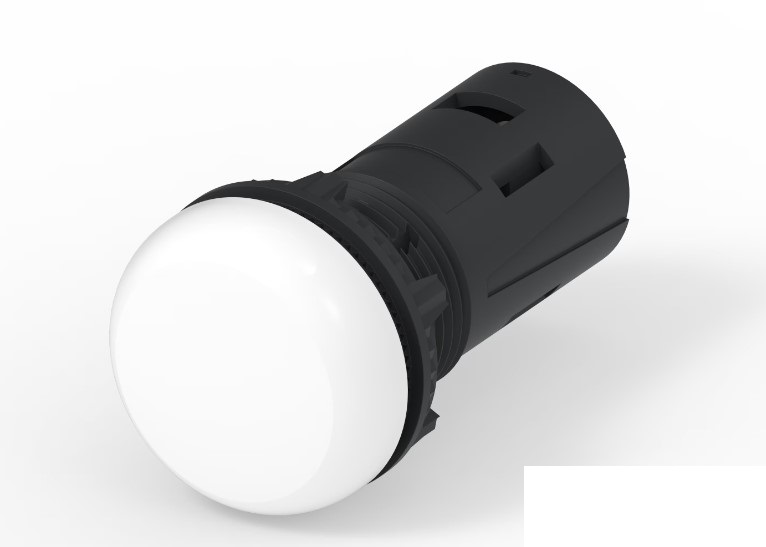 TE Connectivity, 3-2489541, Screw Mount White LED Pilot Light, 19.6mm Cutout, IP20, IP65, Dome, 415V ac