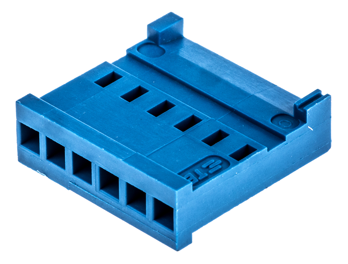 TE Connectivity, AMPMODU HE13/HE14 Female Connector Housing, 2.54mm Pitch, 6 Way, 1 Row