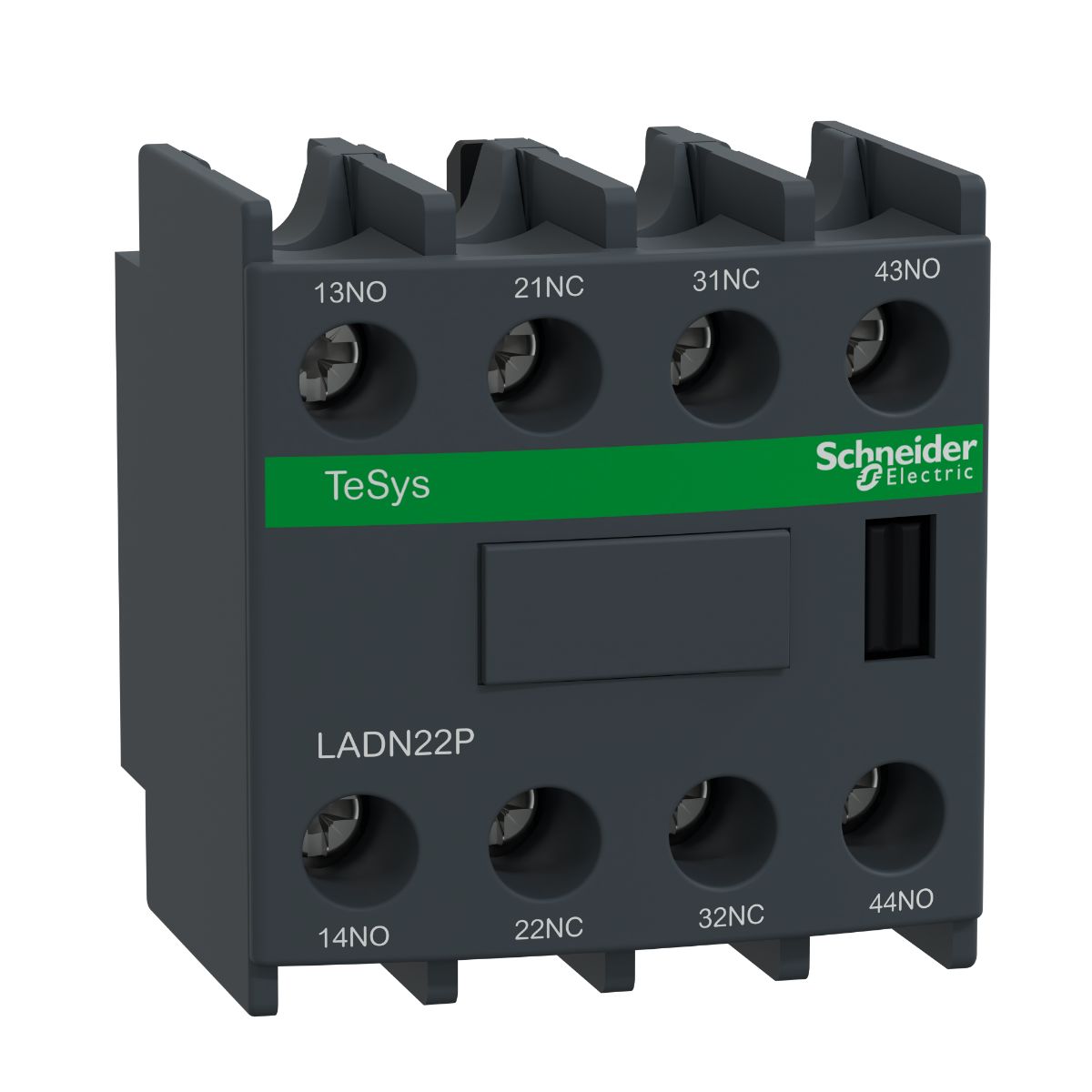 Schneider Electric Auxiliary Contact Block, 2NC + 2NO, DIN Rail Mount, TeSys LADN