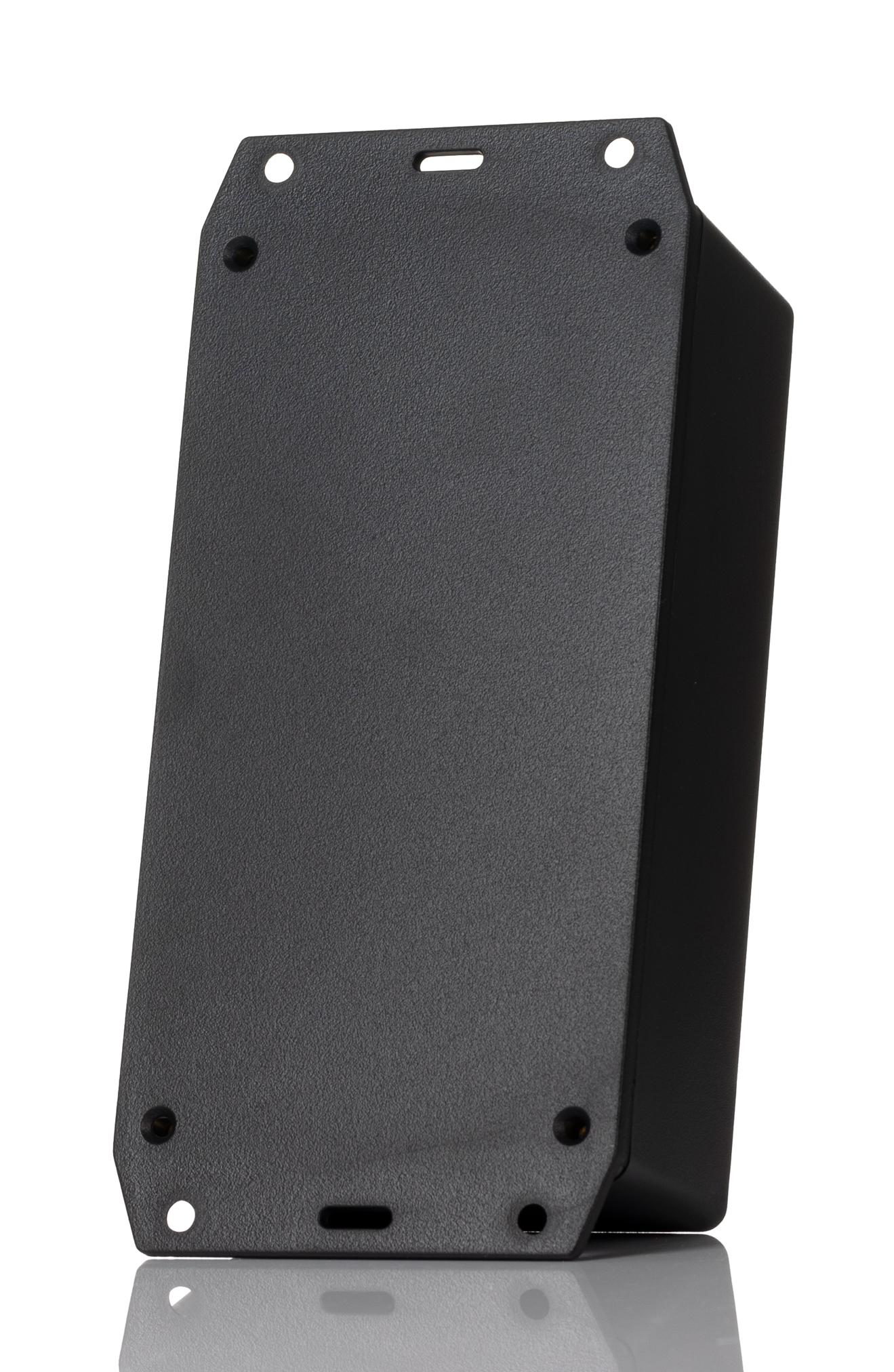 Hammond 1591 Series Black Flame Retardant ABS Enclosure, IP54, Flanged, Black Lid, 152 x 81 x 46mm