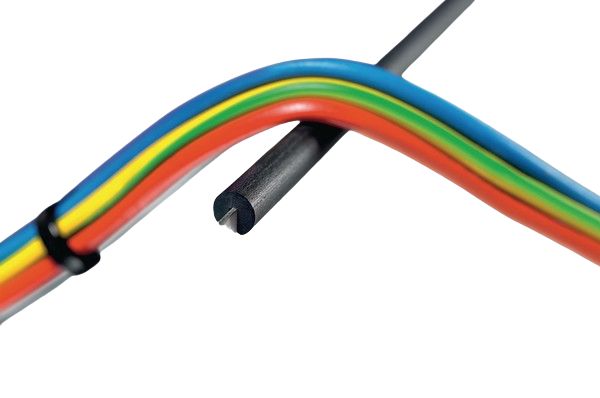 HellermannTyton PVC Edge Protection Strip, 1.2 x 5.0mm, PS1BK