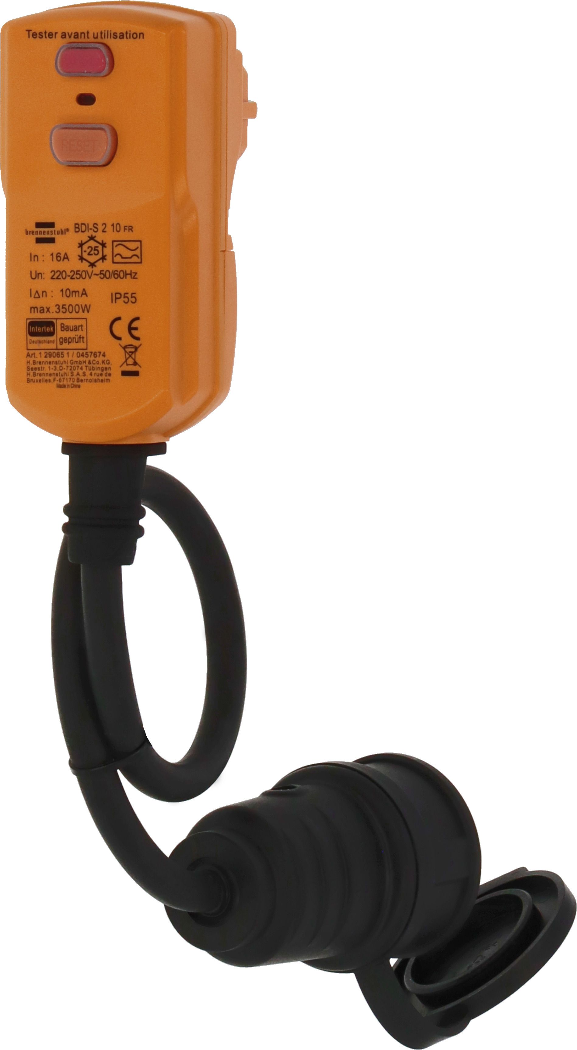 brennenstuhl 500mm Type E - French Extension Reel, 230 V, IP44