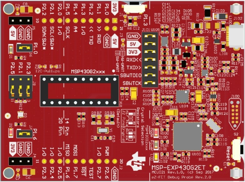 Texas Instruments Value Line MSP430 LaunchPad Development Kit 16 bit Development Board MSP-EXP430G2ET
