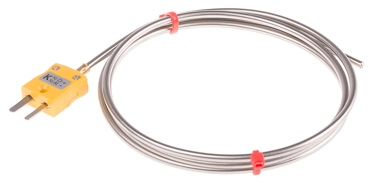 RS PRO SYSCAL Type K Mineral Insulated Thermocouple 1000mm Length, 3mm Diameter, -40°C → +1100°C