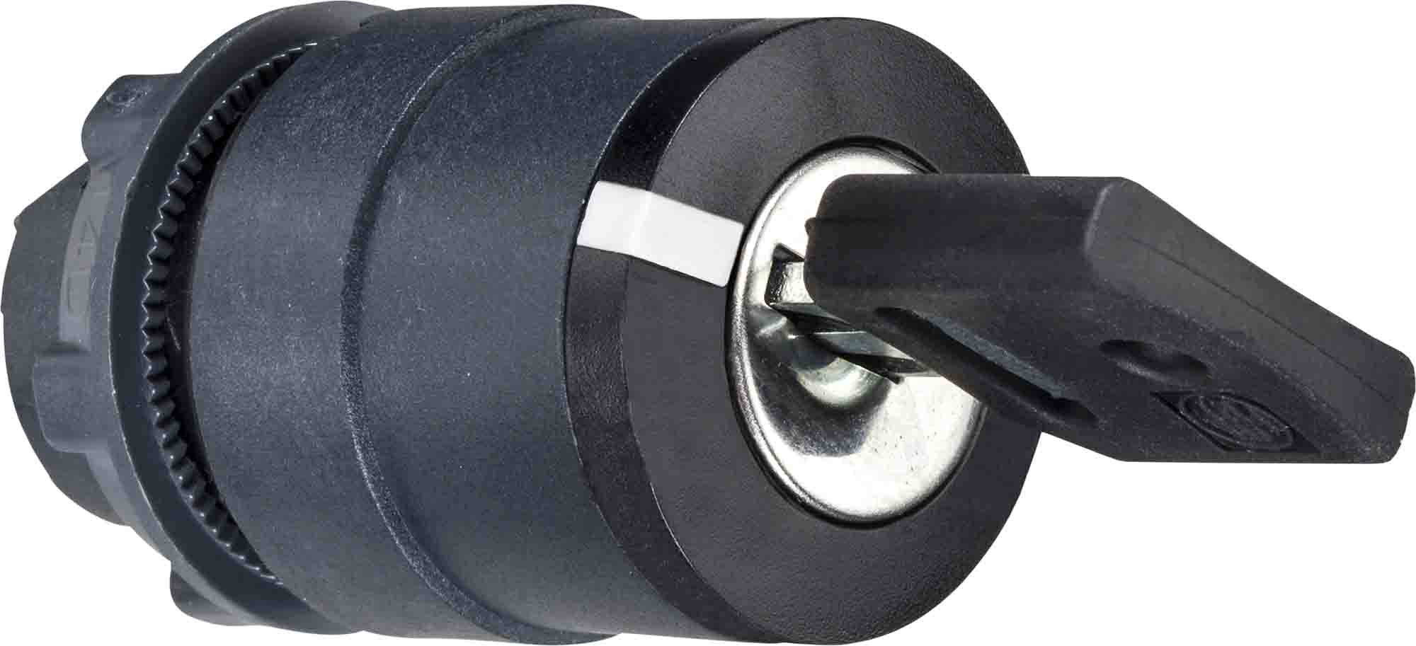 Schneider Electric ZB5 2-position Key Switch Head, Spring Return Right to Left, 22mm Cutout