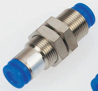 SMC KC Series Bulkhead Tube-to-Tube Adaptor, Push In 10 mm to Push In 10 mm, Tube-to-Tube Connection Style