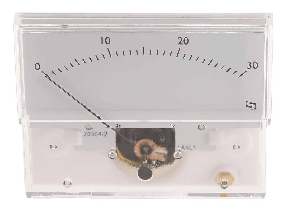 Sifam Tinsley Analogue Panel Ammeter 100μA DC, 32.3mm x 73.7mm, ±1.5 % Moving Coil