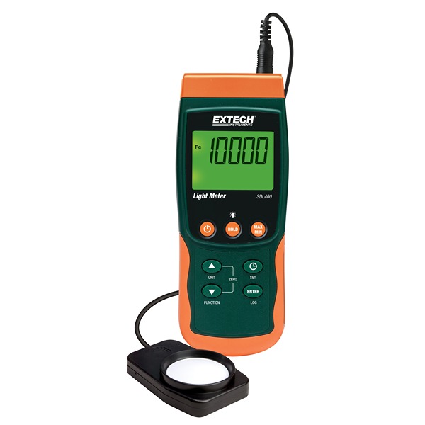 Extech SDL400-NIST Light Meter, 2000lx to 100000lx, ±4 %