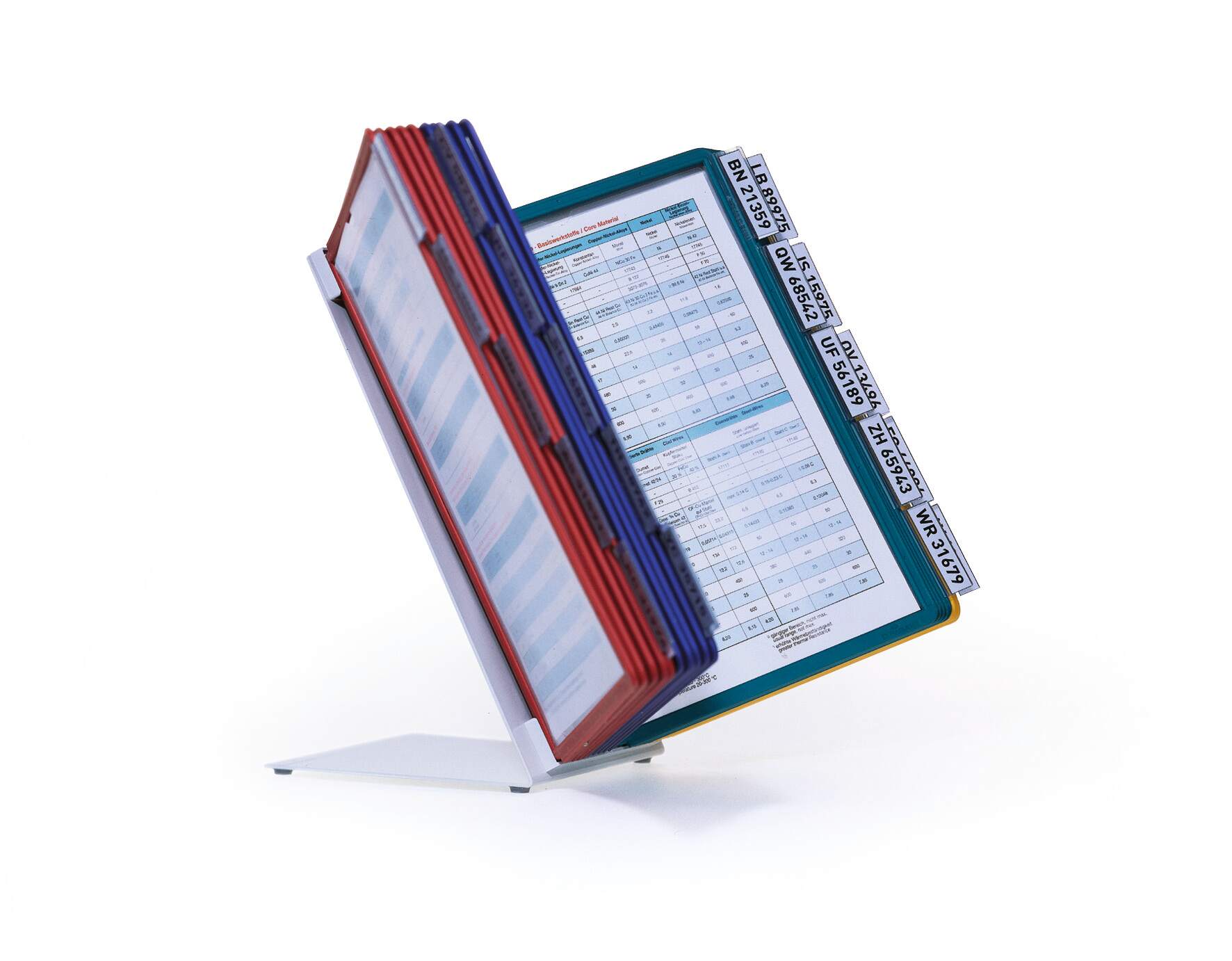 Durable Black, Blue, Green, Red, Yellow Desktop Document Holder