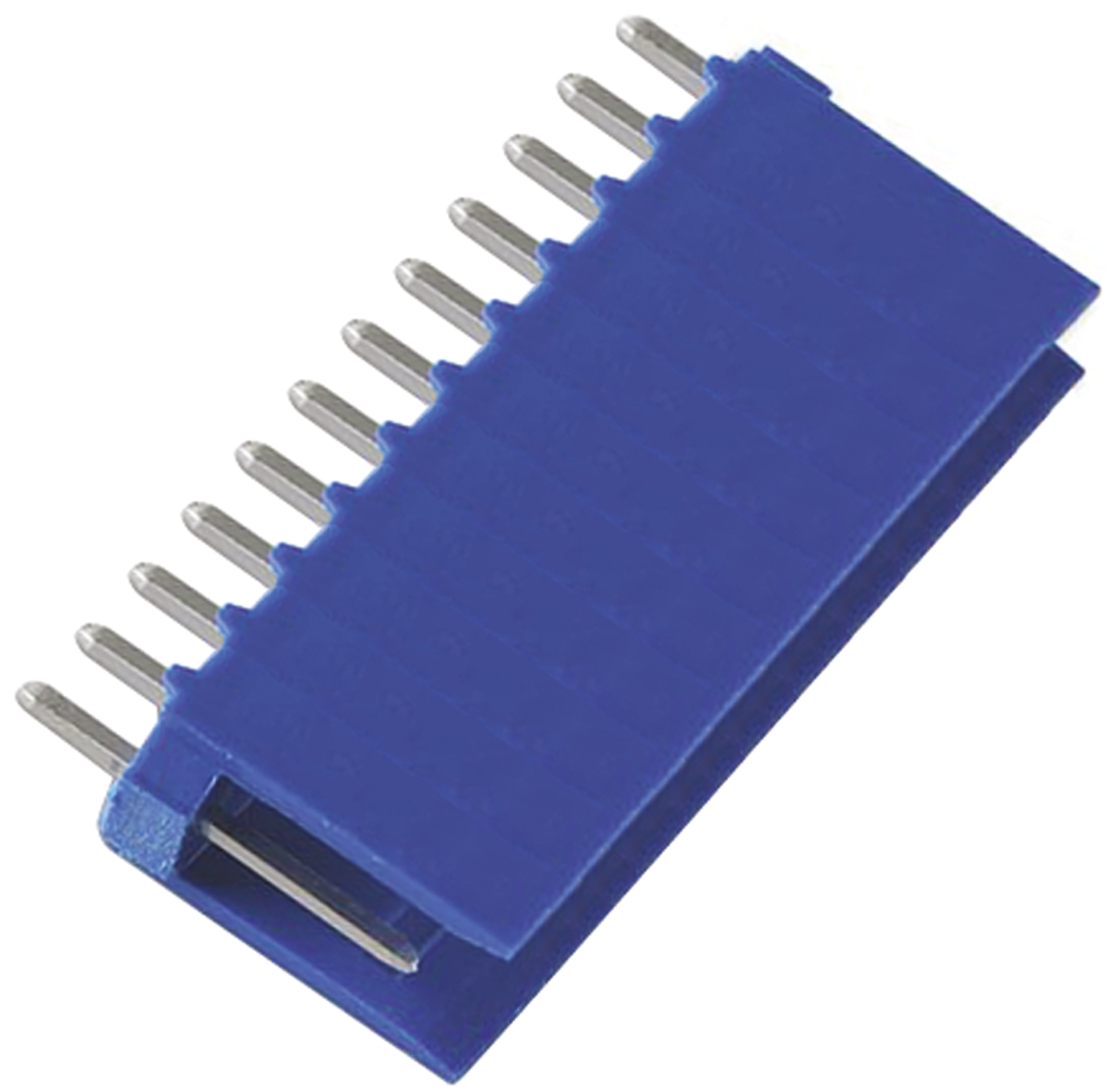 TE Connectivity AMPMODU HE14 Series Straight Through Hole PCB Header, 12 Contact(s), 2.54 mm Pitch, 1 Row, Shrouded
