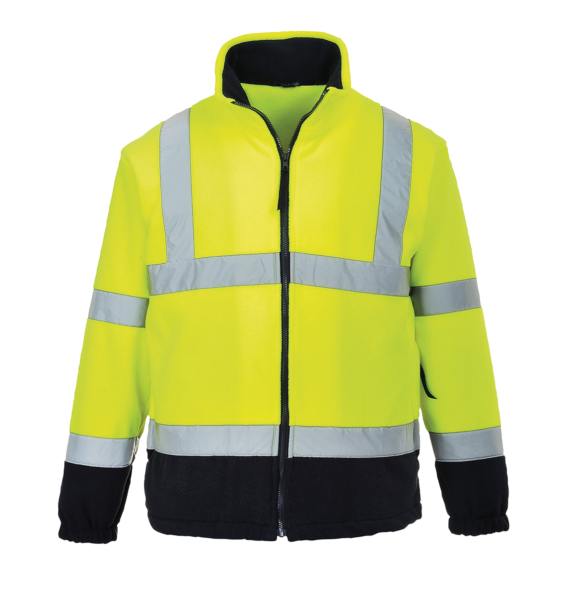 Portwest Navy/Yellow Men Hi Vis Fleece, XXL