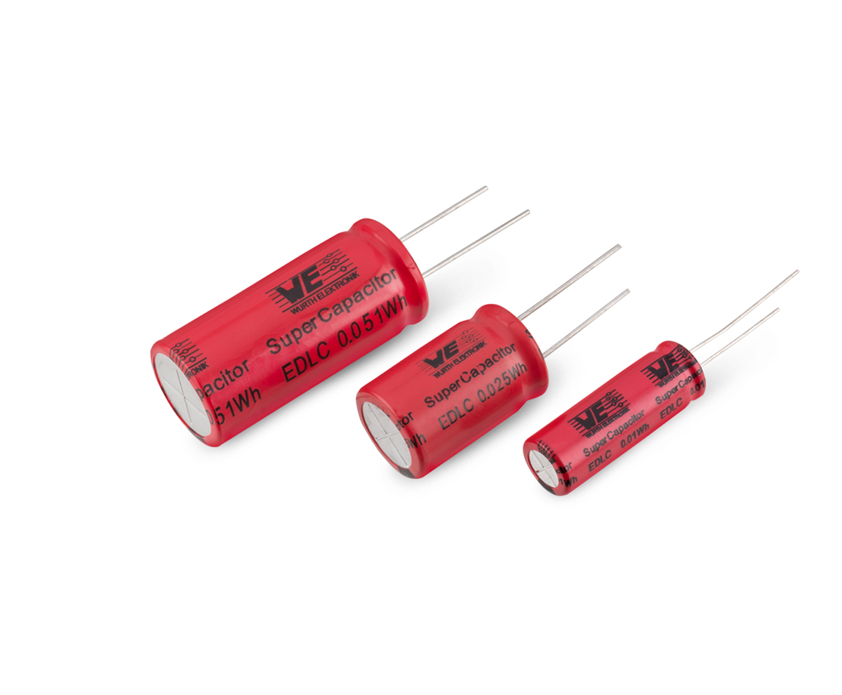 Wurth Elektronik 25F Supercapacitor -10 → +30% Tolerance, WCAP-STSC 2.7V dc, Through Hole