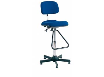 Bott Blue Fabric Drafting Chair, 120kg Weight Capacity