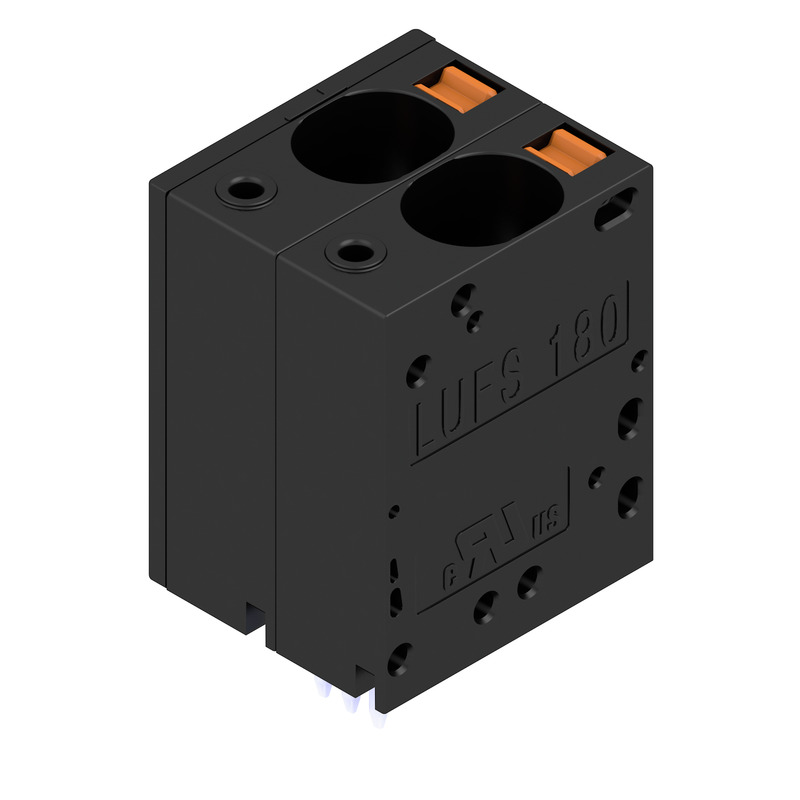 Weidmuller LU Series PCB Terminal Block, 2-Contact, 10mm Pitch, PCB Mount, 1-Row