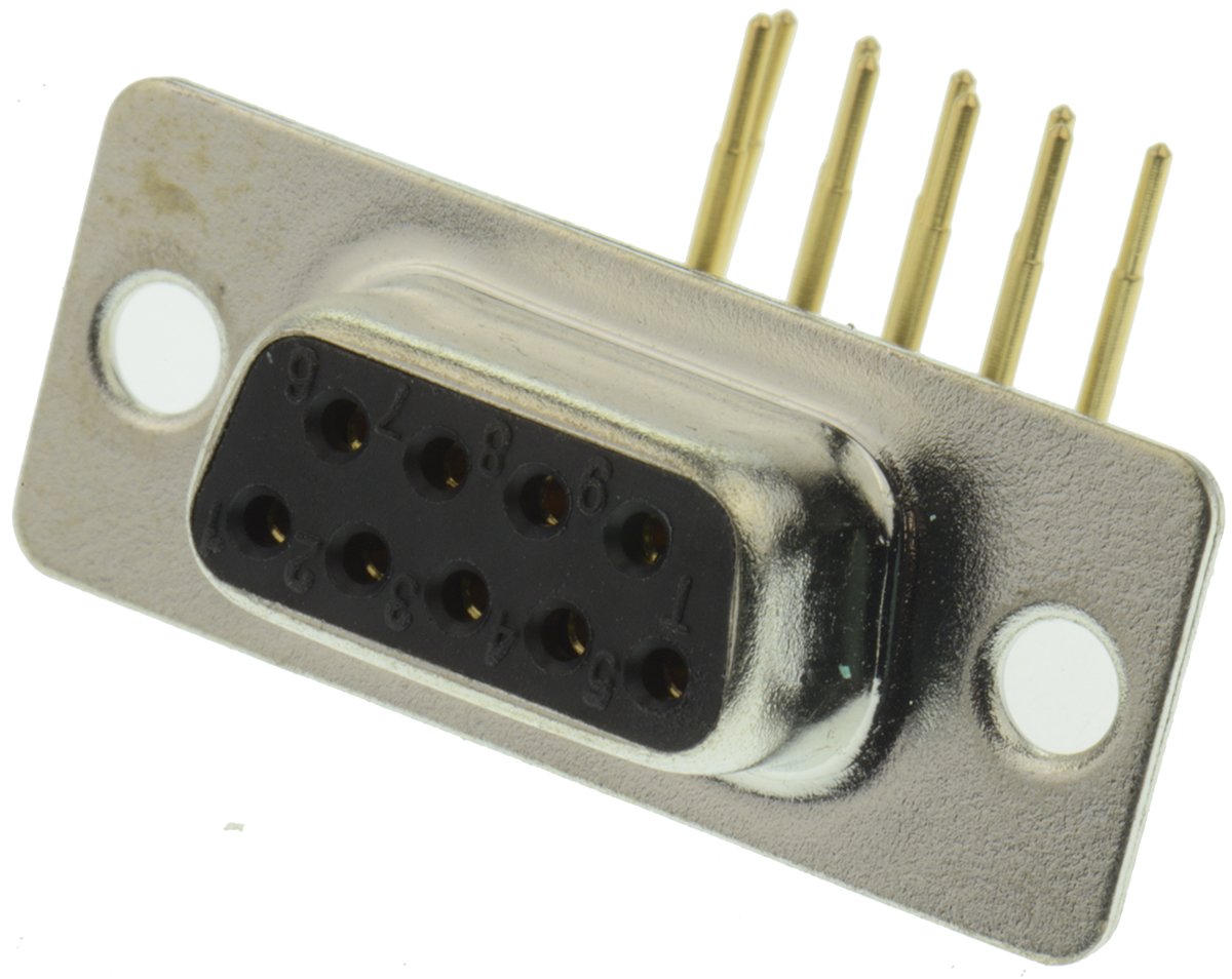 RS PRO 9 Way Right Angle Through Hole D-sub Connector Socket, 2.77mm Pitch