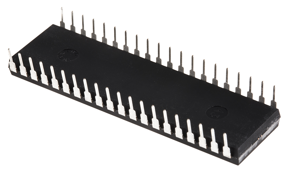 Microchip, 8 bit PIC, PIC18F4525 Microcontroller, 20 MHz, 48kB FLASH, 40-Pin PDIP