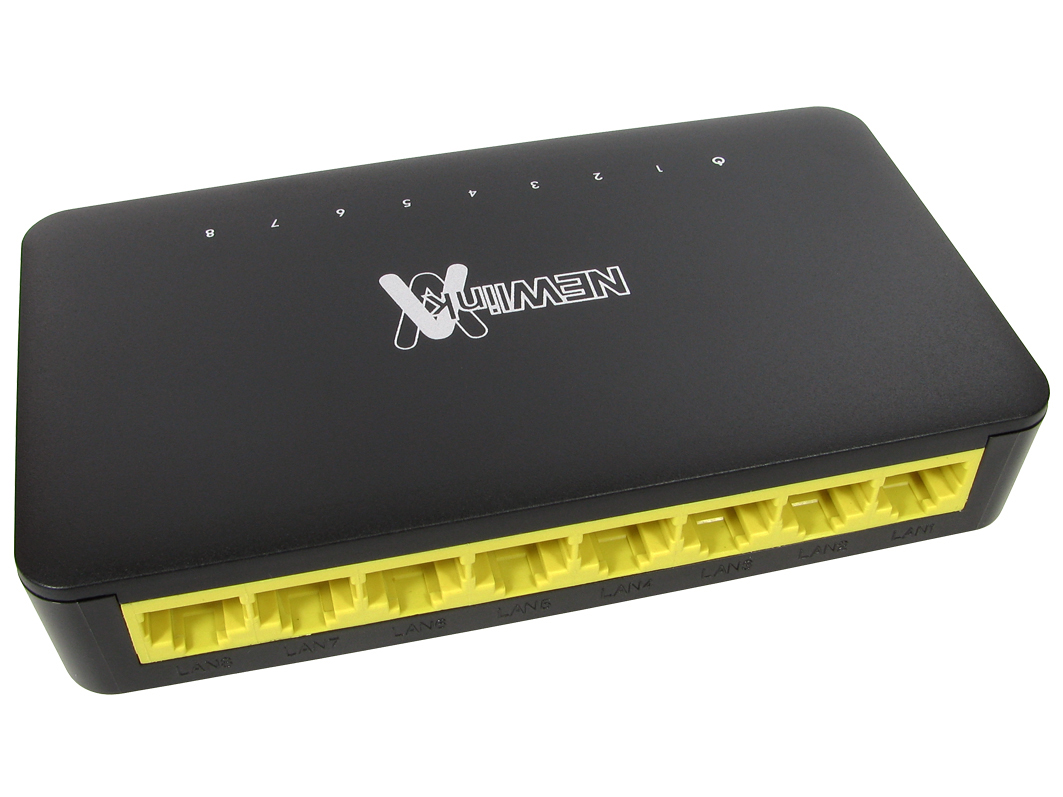 NewLink NLHUB-08GB, Smart 8 Port Ethernet Switch Type G - British 3-Pin