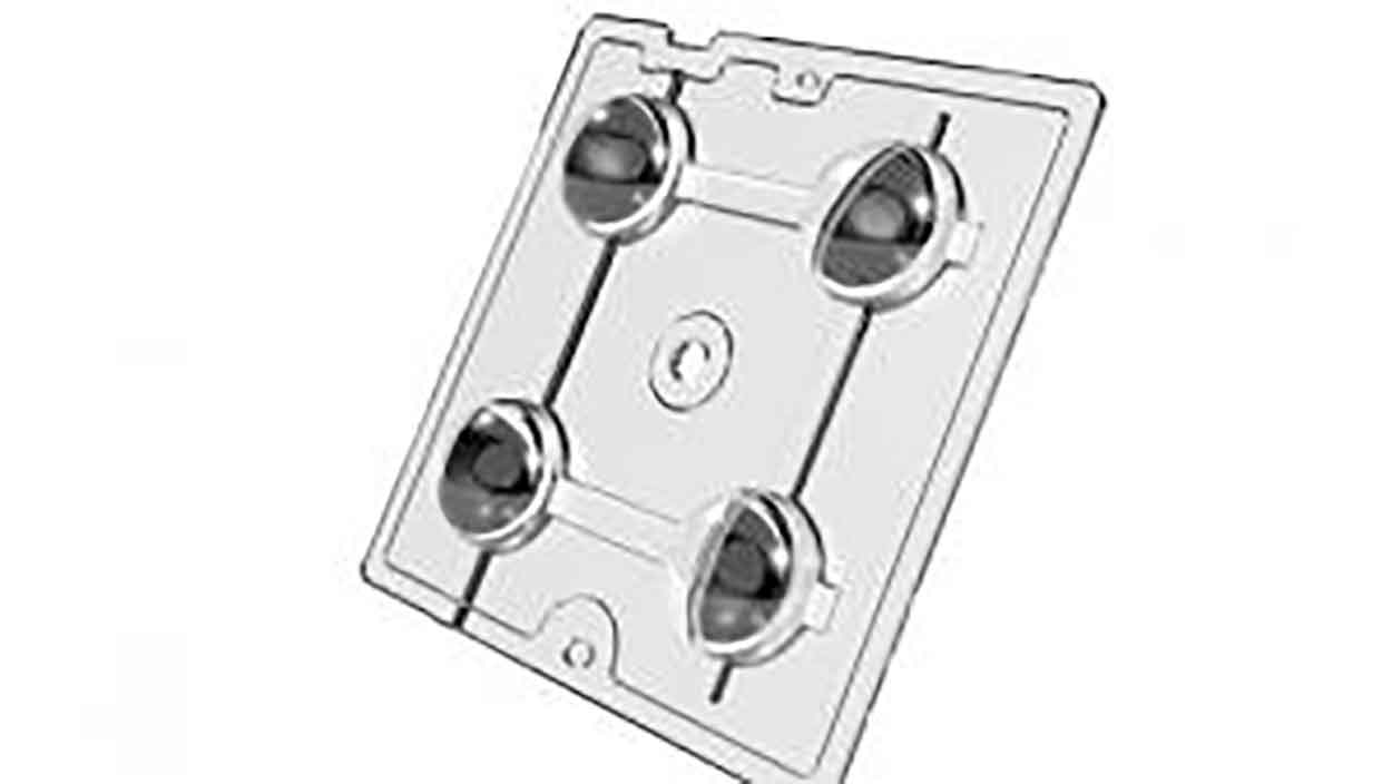 Carclo 12816, Mini Hubble Series 4-Way LED Reflector Sublens