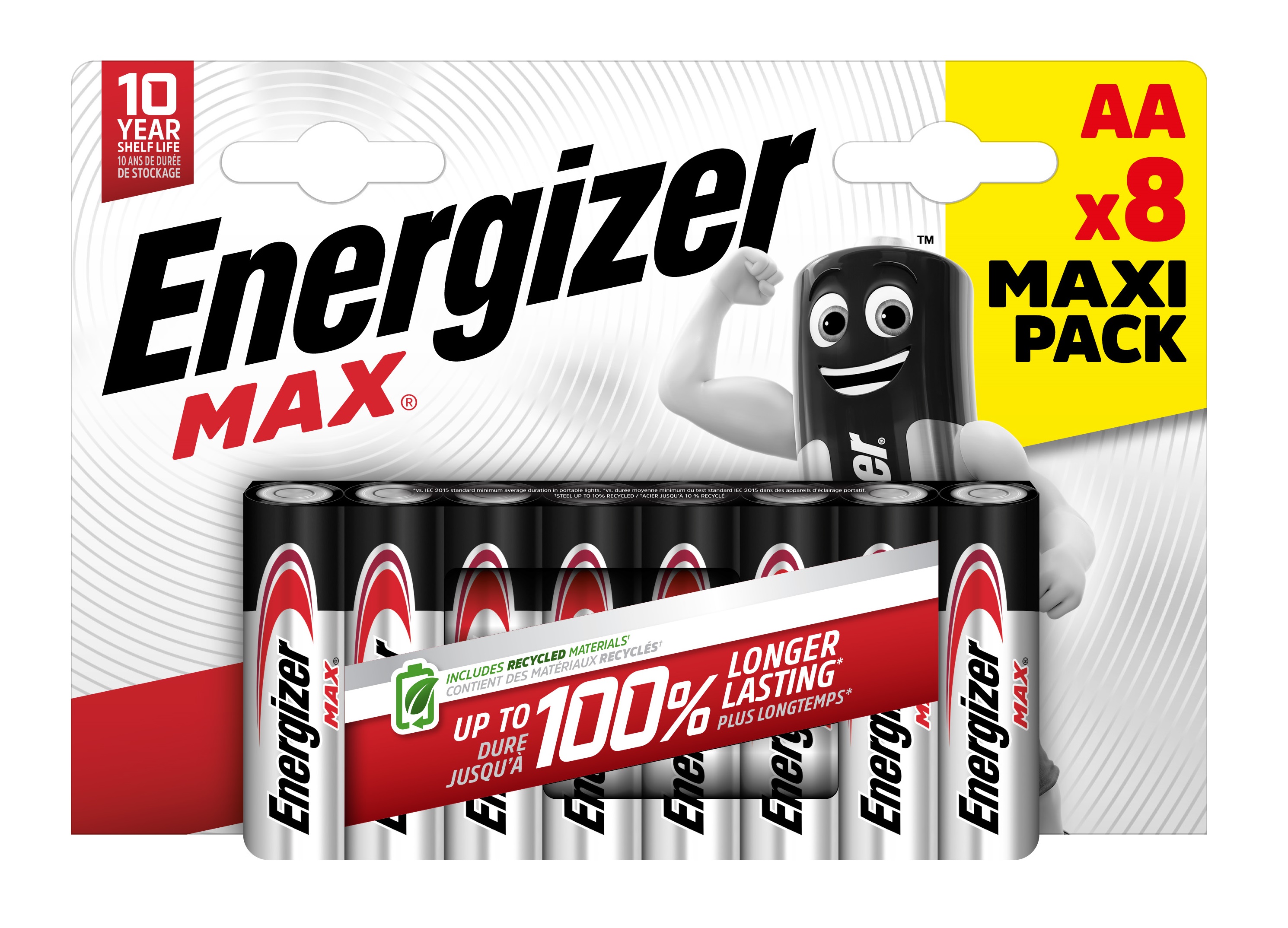 Energizer MAX Alkaline, Zinc Manganese Dioxide AA Battery 1.5V