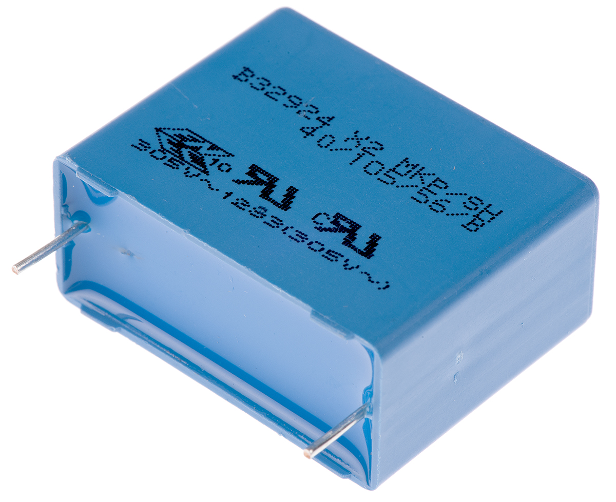 EPCOS B32924C Polypropylene Film Capacitor, 305V ac, ±20%, 2.2μF, Through Hole