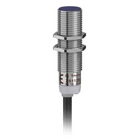 Telemecanique Sensors Inductive Threaded Barrel Proximity Sensor, M12, 2 mm Detection, PNP NO, 12 → 24 V dc