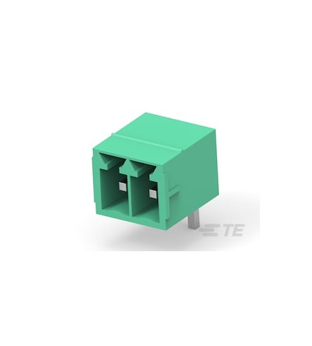 TE Connectivity 2842 Series PCB Terminal Block, 2-Contact, 3.5mm Pitch, Board Mount, 1-Row, Through Hole Termination
