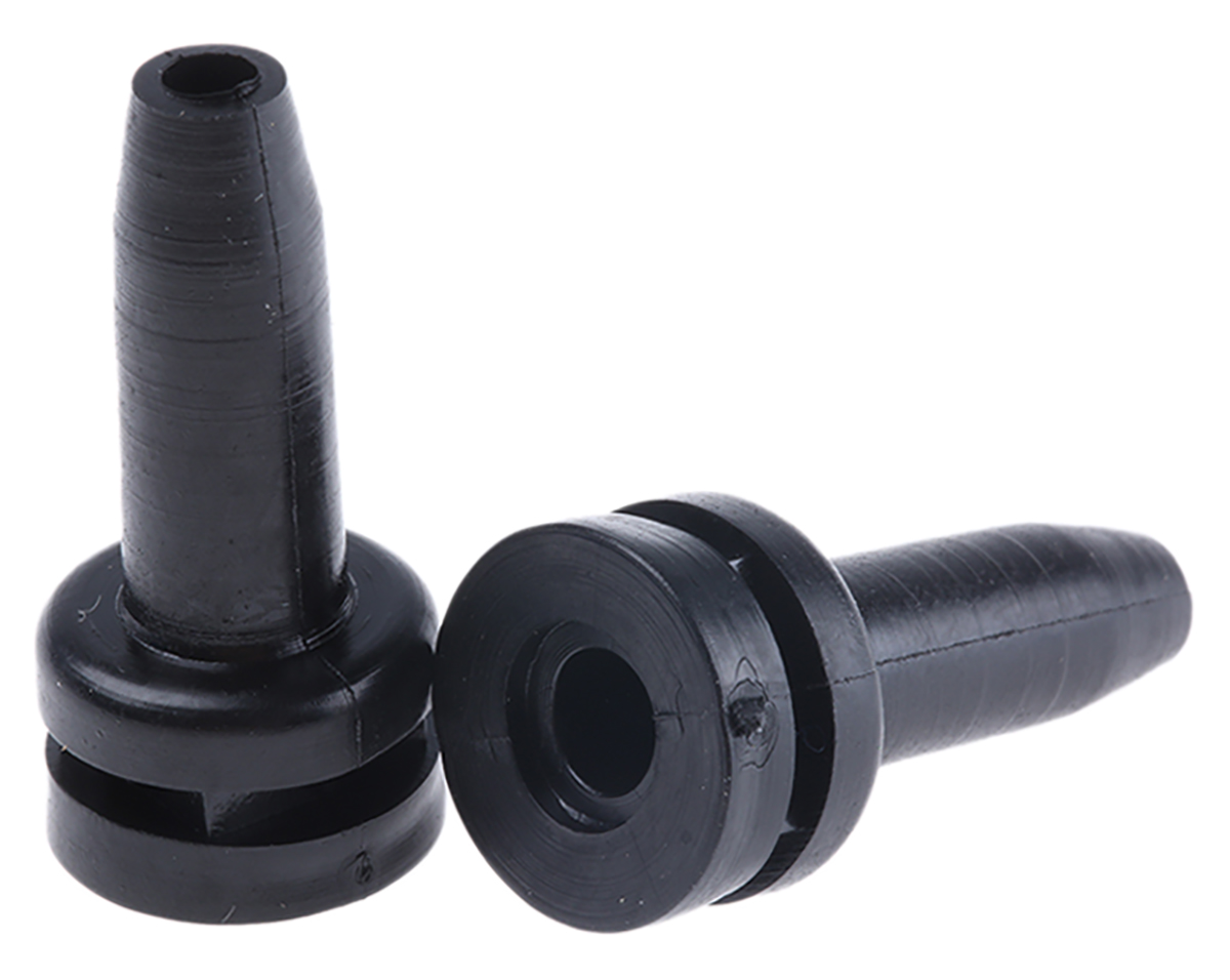 HellermannTyton HV Black PVC 9mm Cable Grommet for Maximum of 3mm Cable Dia. 632-01030 HV2103-PVC-FR-BK