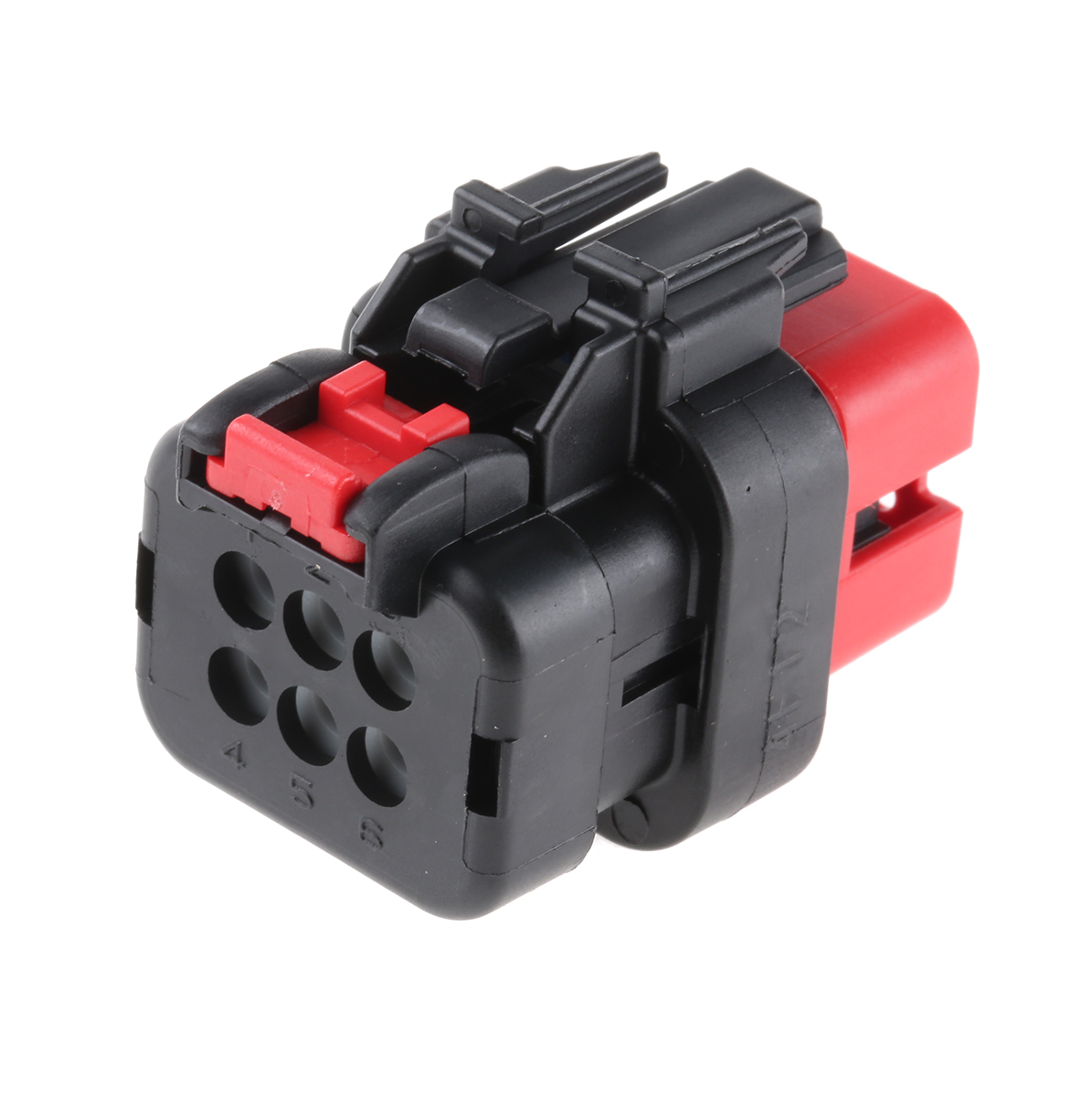 TE Connectivity, AMPSEAL 16 Automotive Connector Socket Red Cable Mount 6 Way 776531-1