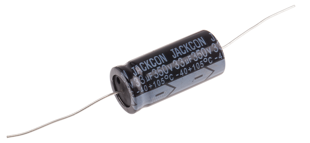 RS PRO 33μF Aluminium Electrolytic Capacitor 350V dc, Axial, Through Hole