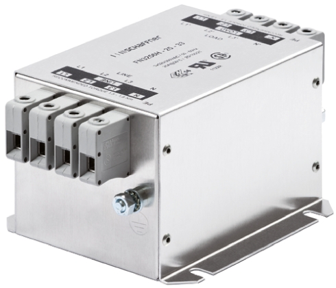 Schaffner, FN3256 8A 520/300 V ac 60Hz, Chassis Mount EMI Filter, Terminal Block 3 Phase