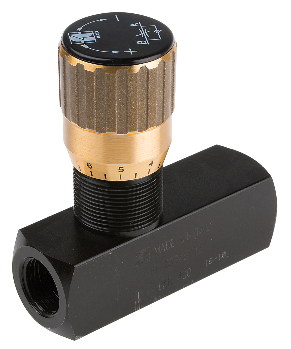 RS PRO Inline Mounting Hydraulic Flow Control Valve, G 3/4, 85L/min