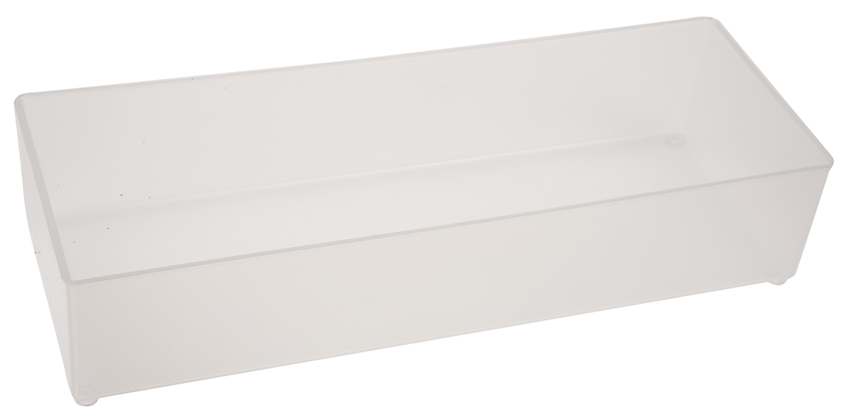 Raaco Transparent PP Compartment Box, 47mm x 79mm x 218mm