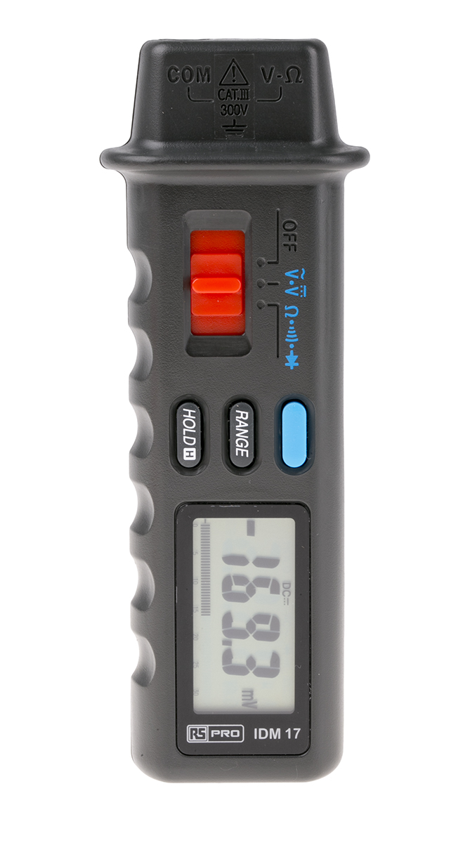 RS PRO IDM17 Handheld Digital Multimeter, 100A ac Max, 600V ac Max - RS Calibrated