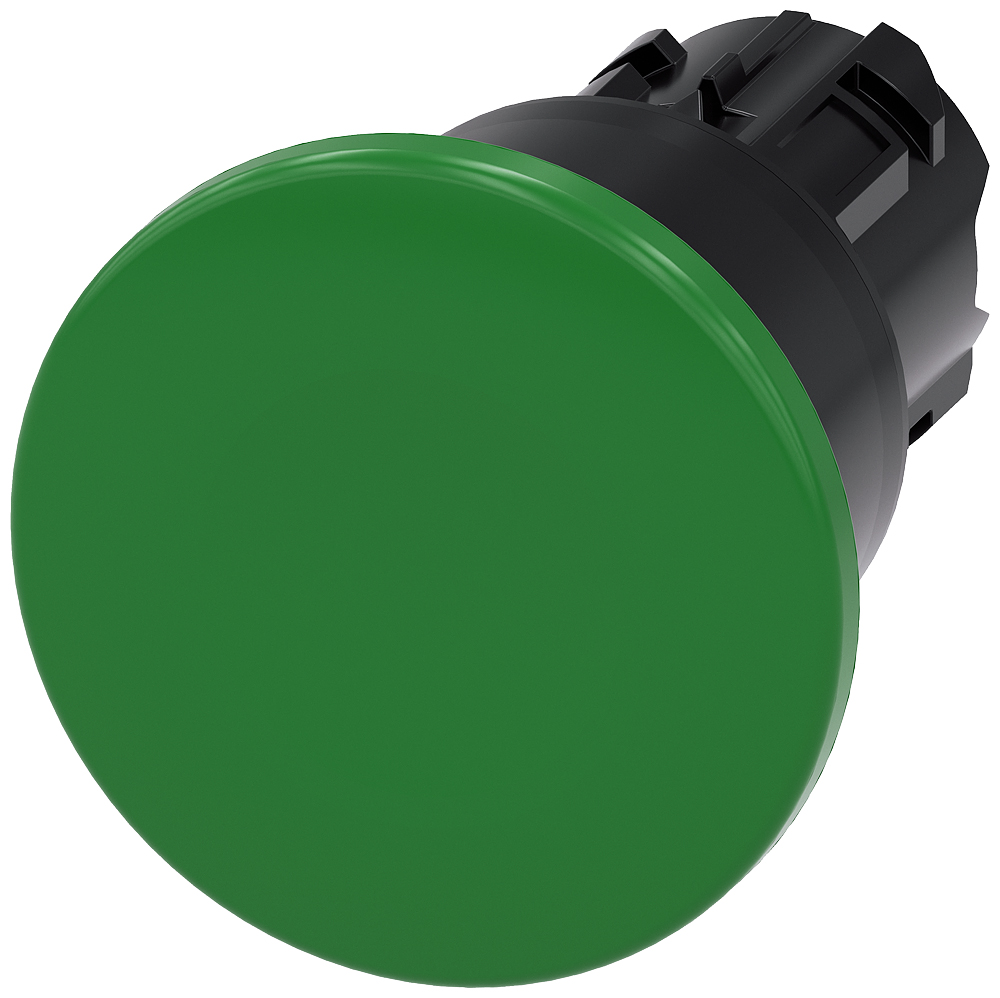 Siemens SIRIUS ACT 3SU10 Series Green Latching Push Button Head, 22mm Cutout, IP66, IP67, IP69K