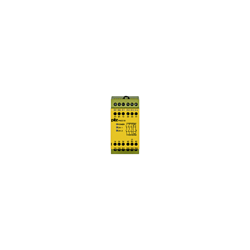 Pilz 774 1 Auxiliary Contacts Safety Relay 120V ac, Single/Dual-Channel 3 Safety Contacts