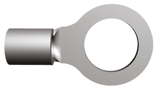 TE Connectivity, SOLISTRAND Uninsulated Ring Terminal, M8 (5/16) Stud Size, 1mm² to 2.6mm² Wire Size
