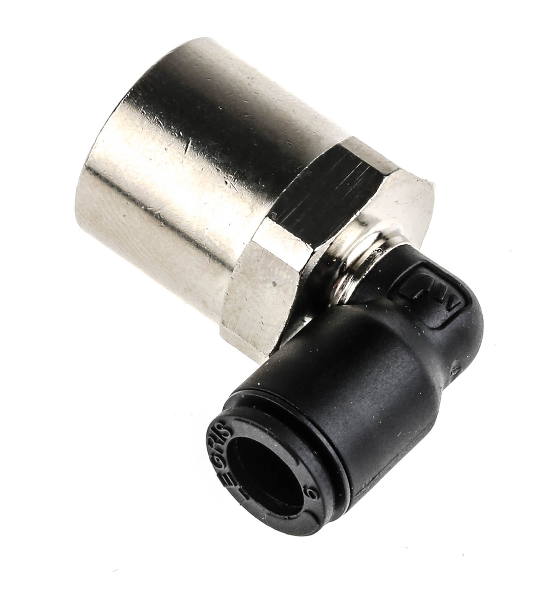 Legris LF3000 Series Elbow Threaded Adaptor, G 1/4 Female to Push In 6 mm, Threaded-to-Tube Connection Style