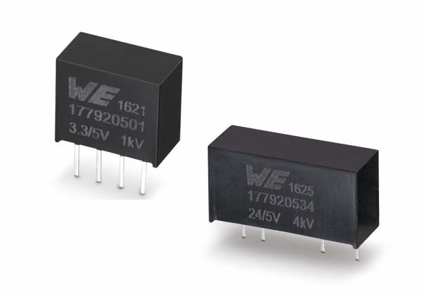 Wurth Elektronik 177920531, 1-Channel, Isolated, Un-Regulated DC-DC Converter, 0mA 4-Pin, SIP