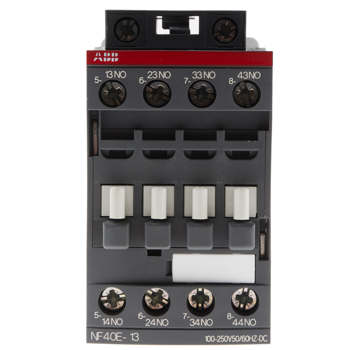 ABB AF Range NF Contactor Relay, 230 V ac/dc Coil, 4-Pole, 6 A, 4NO, 690 V ac