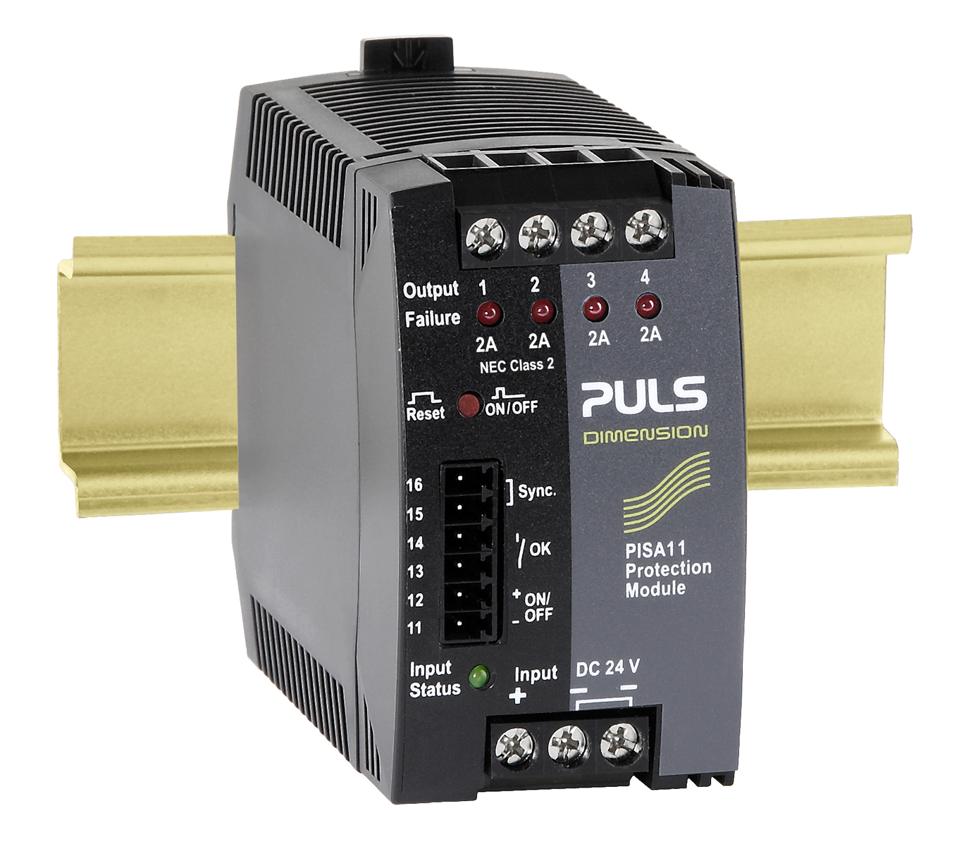 PULS Electronic Circuit Breaker 2A 24V PISA11, 4 channels , Wall Mount